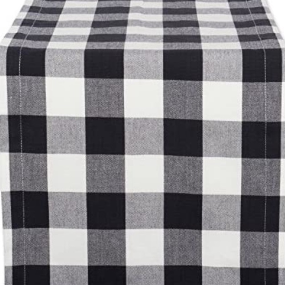 Cotton Buffalo Check Farmhouse Table Runner - Picture 3 of 6